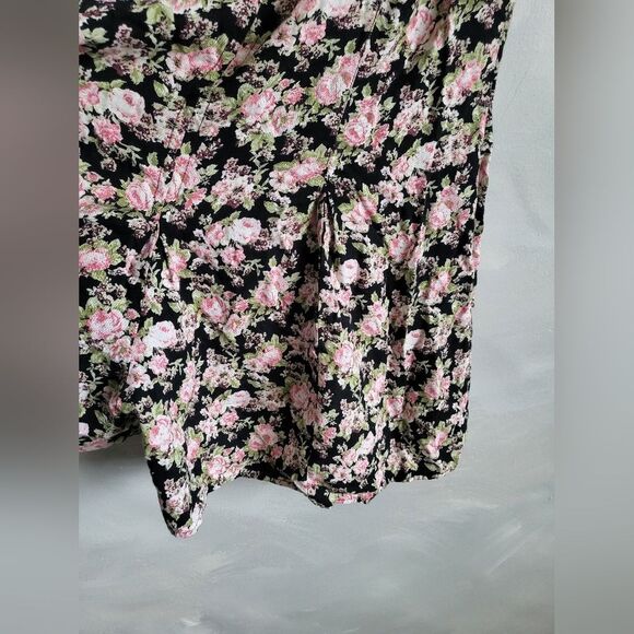 Live Life By Sanctuary Floral Romper Button Front Tie back Flowy Cottage Sz S - Picture 9 of 14